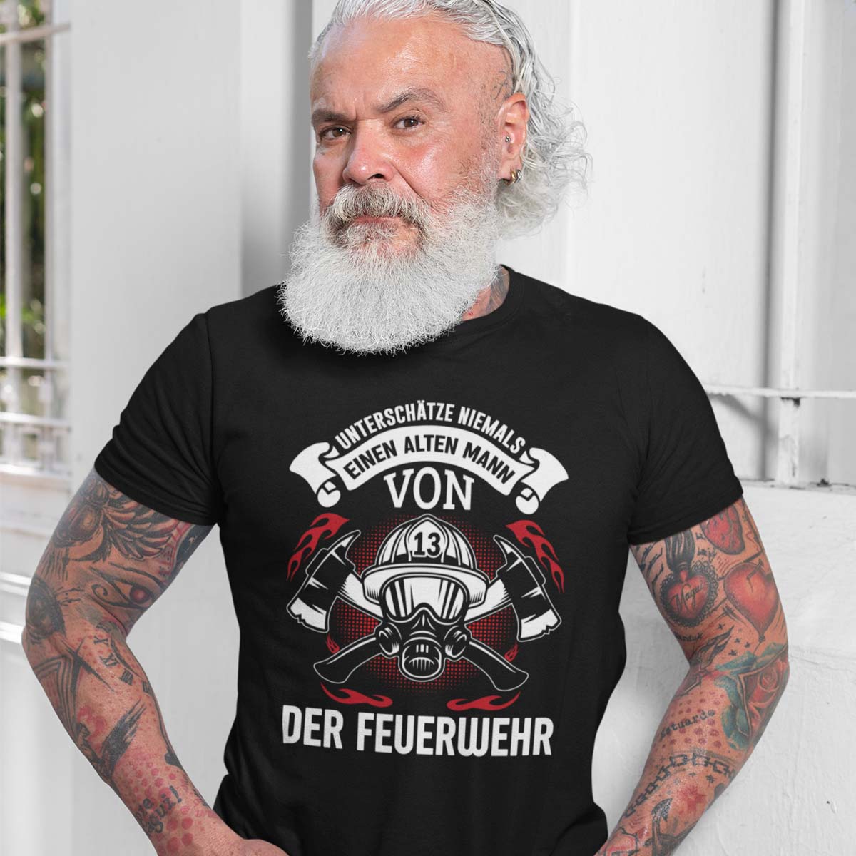 Alter Feuerwehrmann - Shirt - Retterherzen