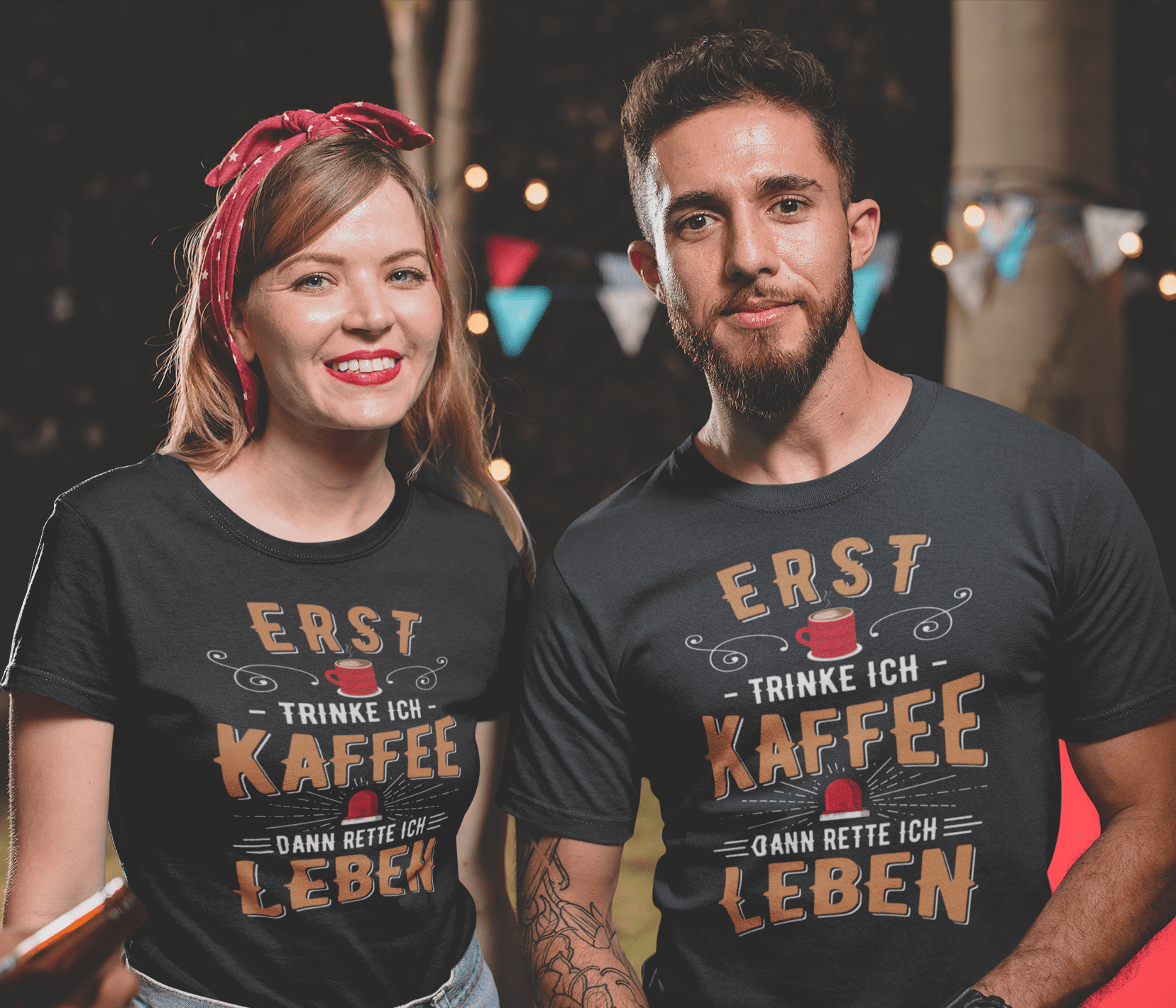 Erstmal Kaffee - Shirt - Retterherzen