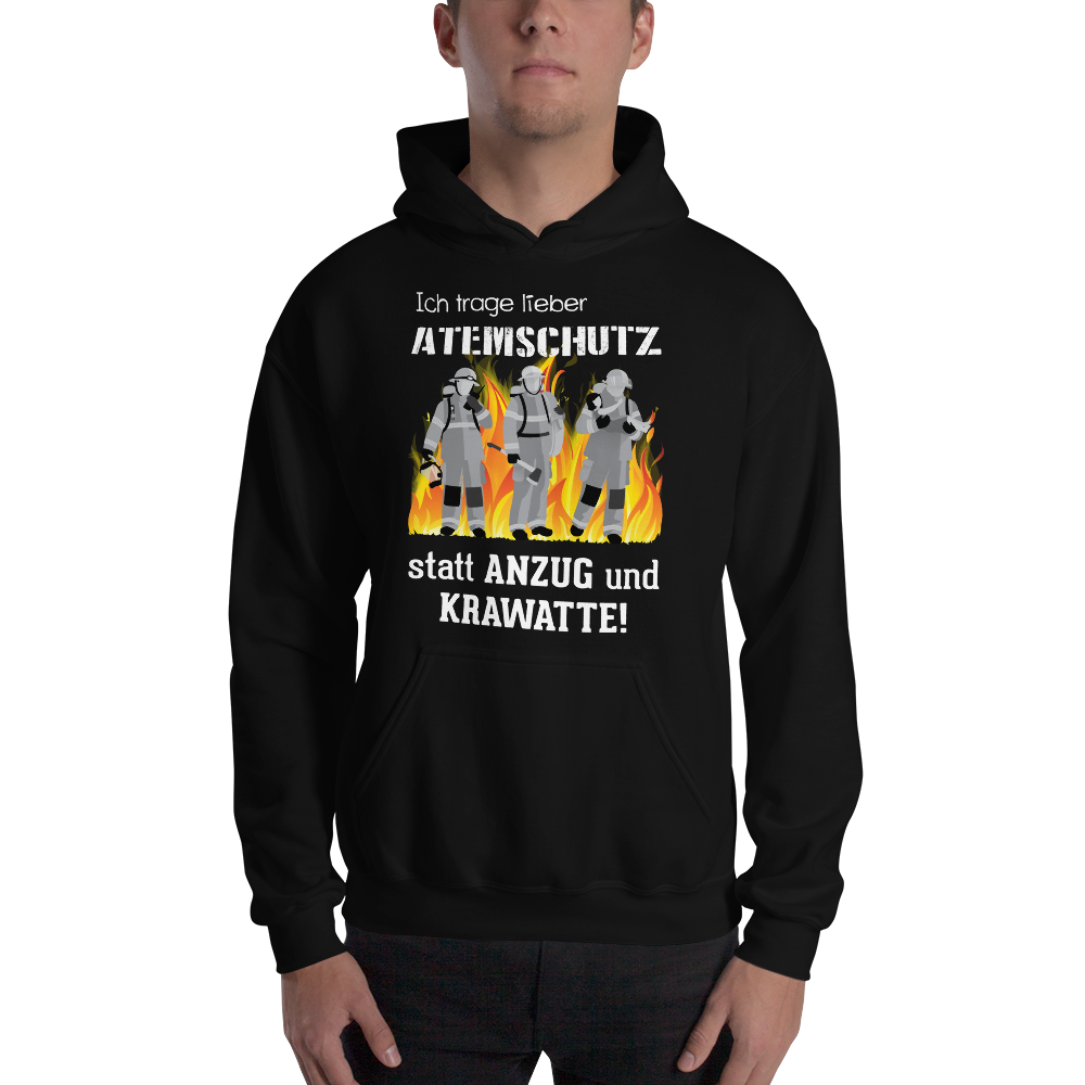 Atemschutz statt Krawatte - Hoodie - Retterherzen